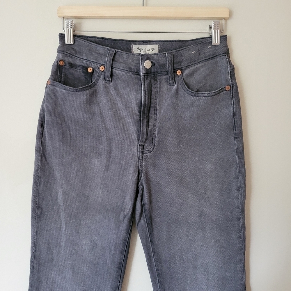 Madewell Perfect Vintage Flare Crop Jeans Grey Denim Size 27 - Picture 5 of 10